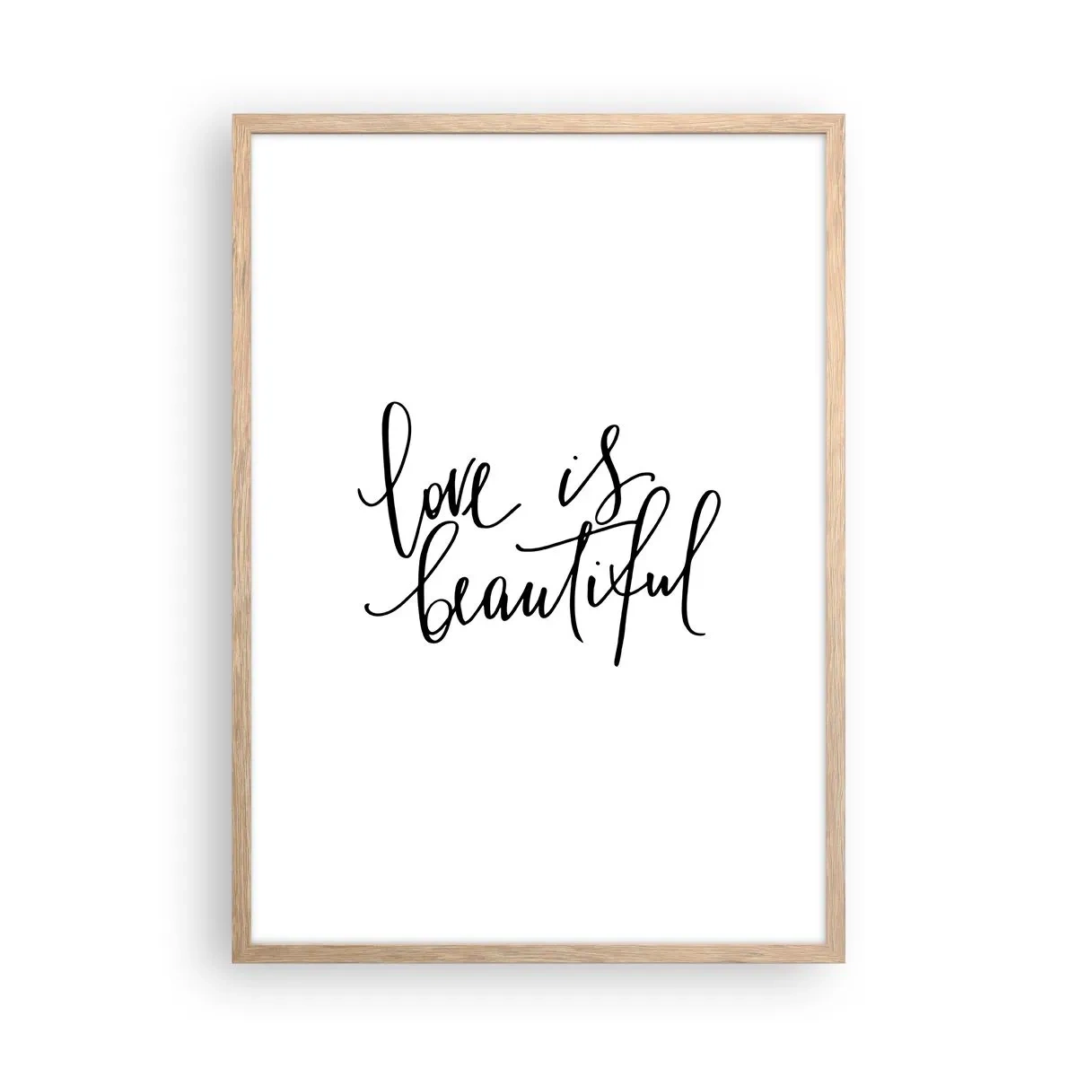 Poster în ramă de stejar deschis - Citiți și repetați - 50x70 cm