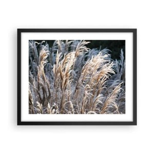 Poster în ramă neagră - Împodobite cu brumă - 50x40 cm
