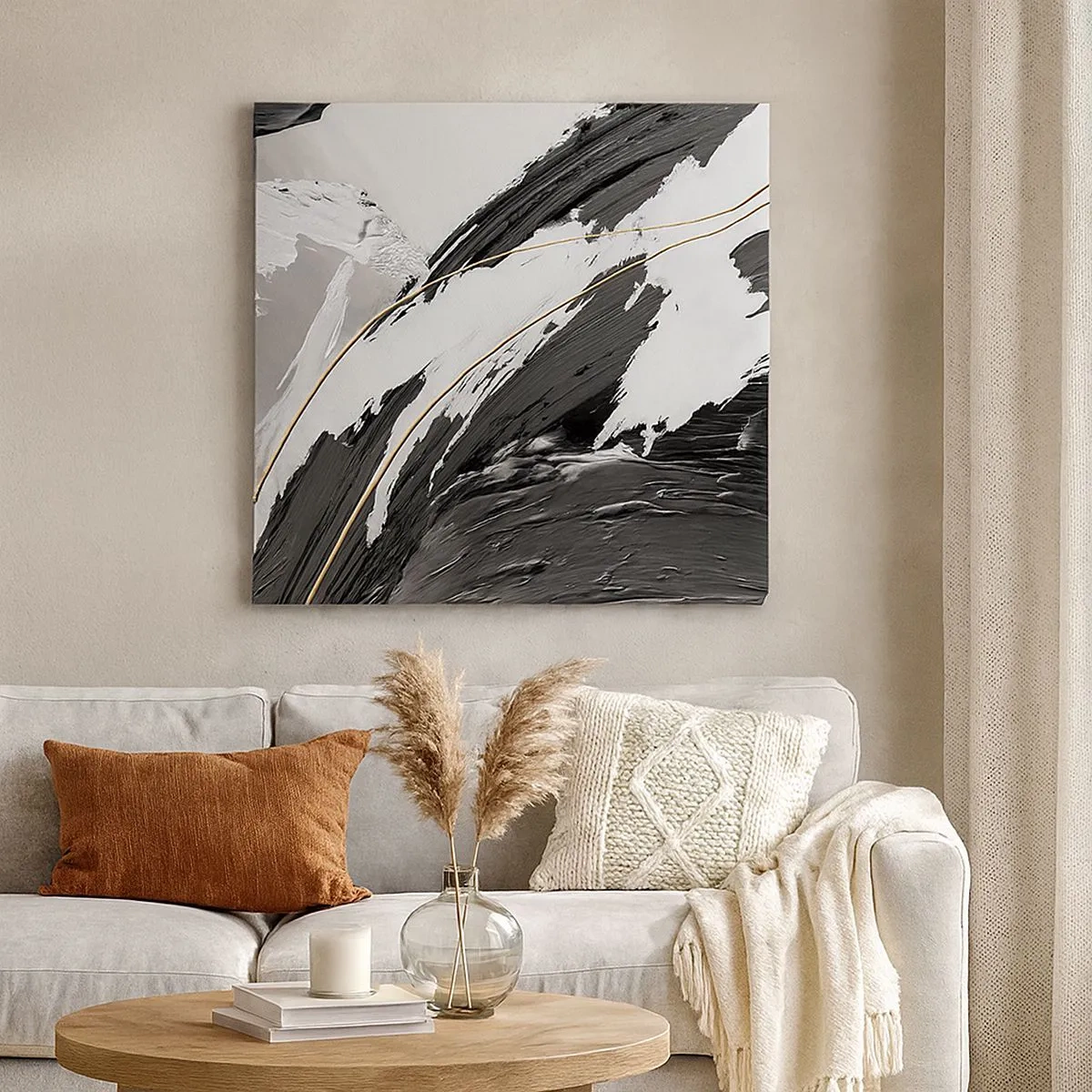 Tablou pe pânză - Abstracție cu fler - 30x30 cm