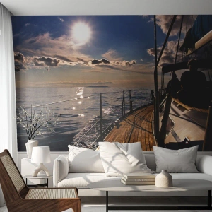 Tapet Premium Canvas - Sub vele spre soare - Nautic, Iaht, Mare - 450x315 cm