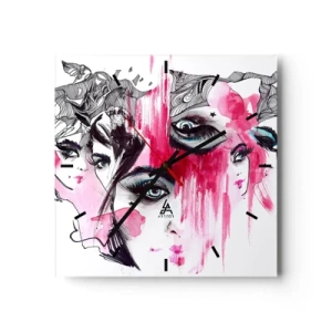 Ceas de perete - Ceas pe sticlă - , - 30x30 cm