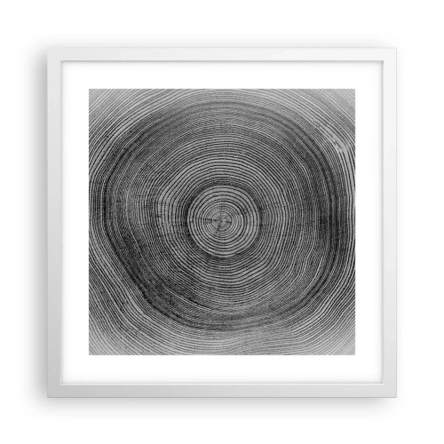 Poster în ramă albă - Un semn al vremurilor - 40x40 cm