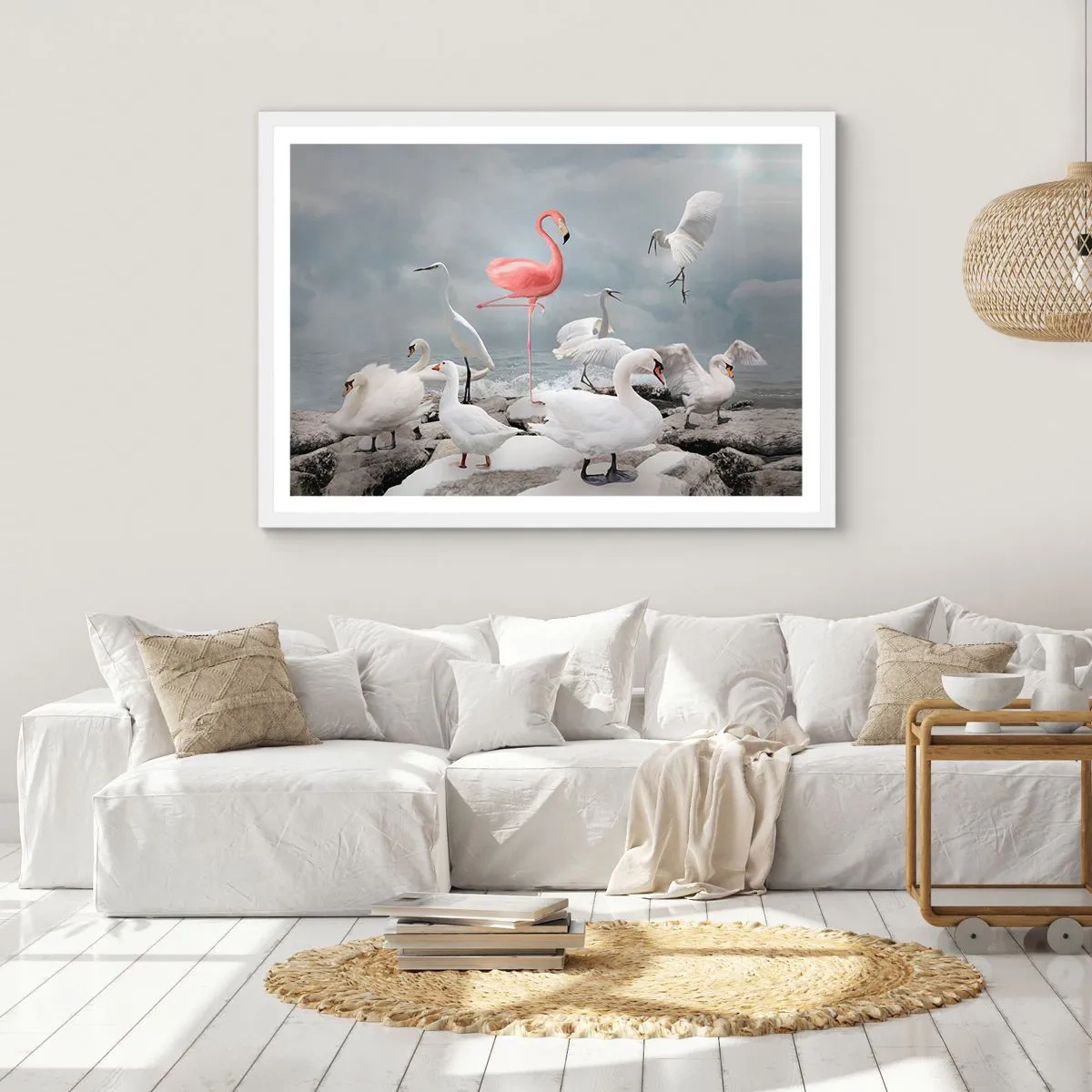 Poster în ramă albă - De unde am venit? - 70x50 cm