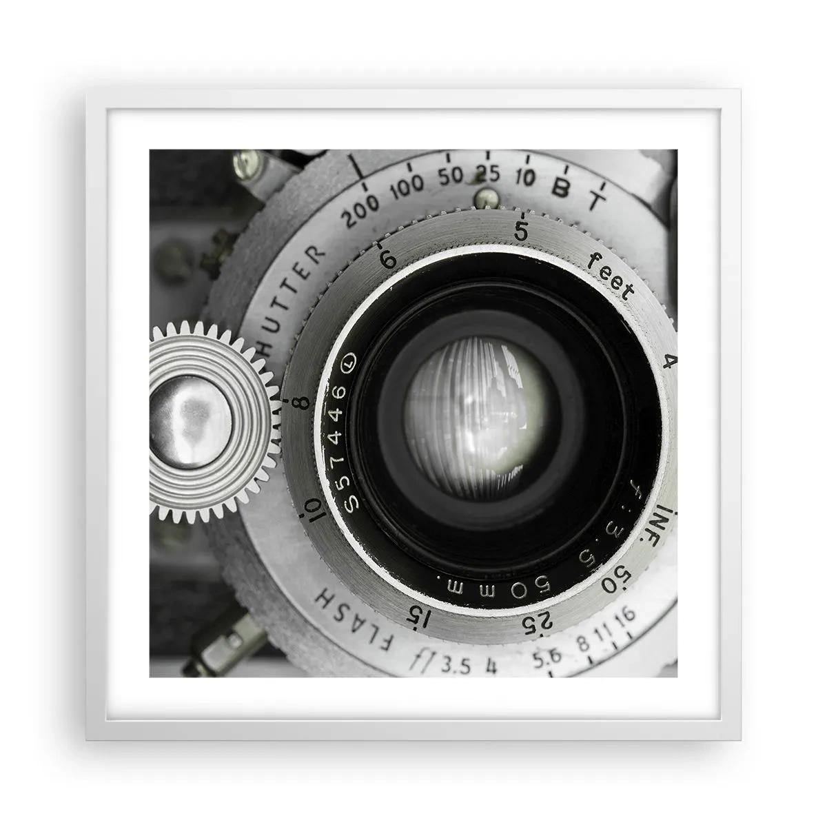 Poster în ramă albă - Povestea de la Hollywood - 50x50 cm