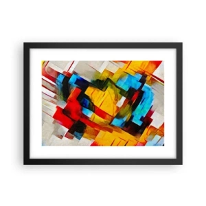 Poster în ramă neagră - Sandviș multicolor - 40x30 cm