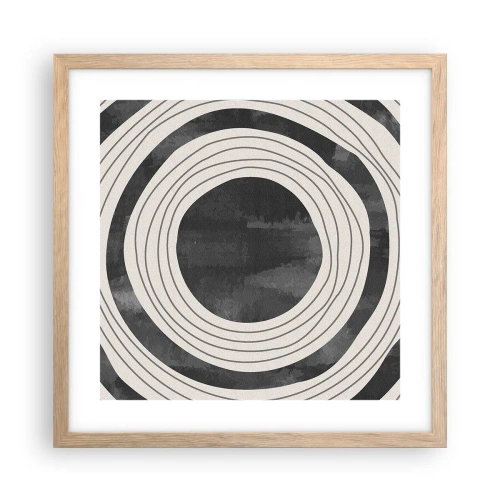 Poster în ramă de stejar deschis - Direct la subiect - 40x40 cm