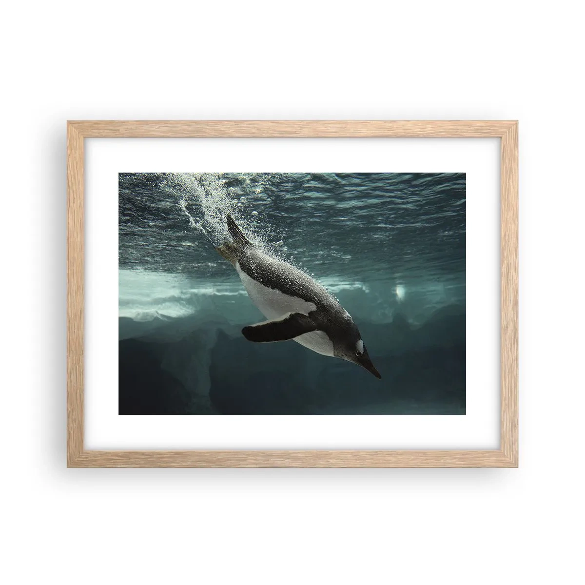 Poster în ramă de stejar deschis - Bun venit în lumea mea - 40x30 cm