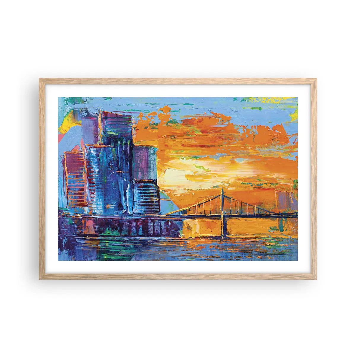 Poster în ramă de stejar deschis - Cultură și natură - 70x50 cm