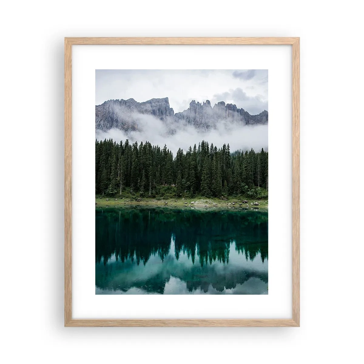 Poster în ramă de stejar deschis - Liniște, liniște, să nu trezim apa care doarme... - 40x50 cm