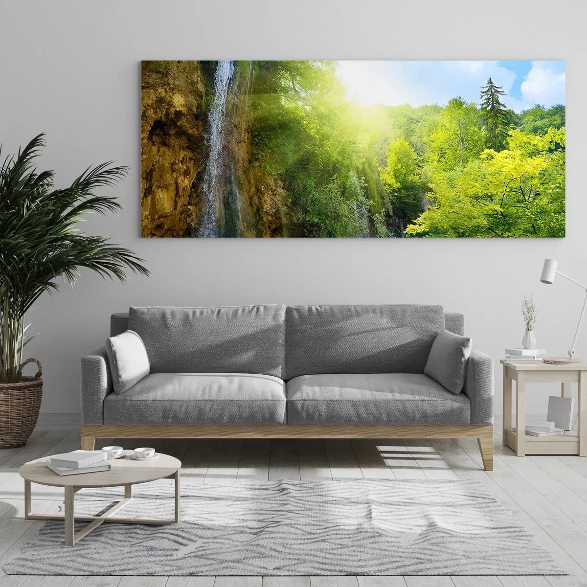 Tablou pe sticlă - Trebuie să fie Edenul - 90x30 cm