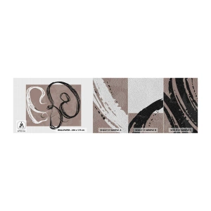 Mostră tapet Premium Sand - Compoziția - căutarea plenitudinii - Minimalism, Bucată, Abstracția - 100x30 cm
