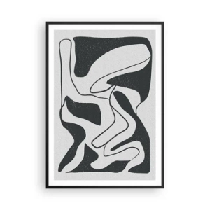 Poster în ramă neagră - Distracție abstractă în labirint - 70x100 cm