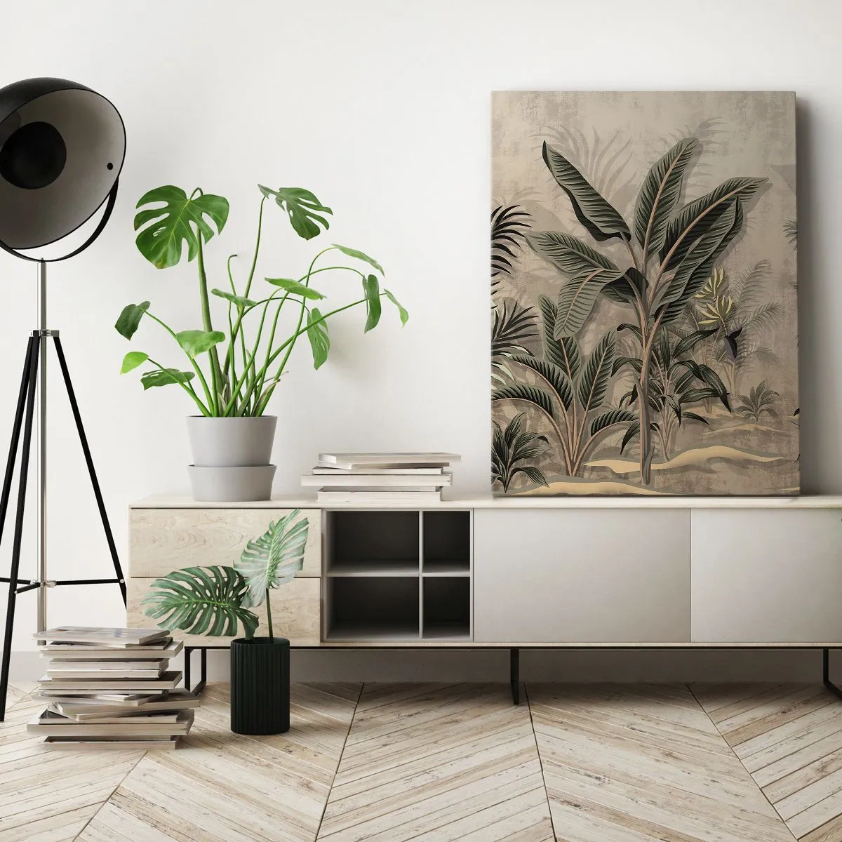 Tablou pe pânză - Gravură în stil colonial - 70x100 cm