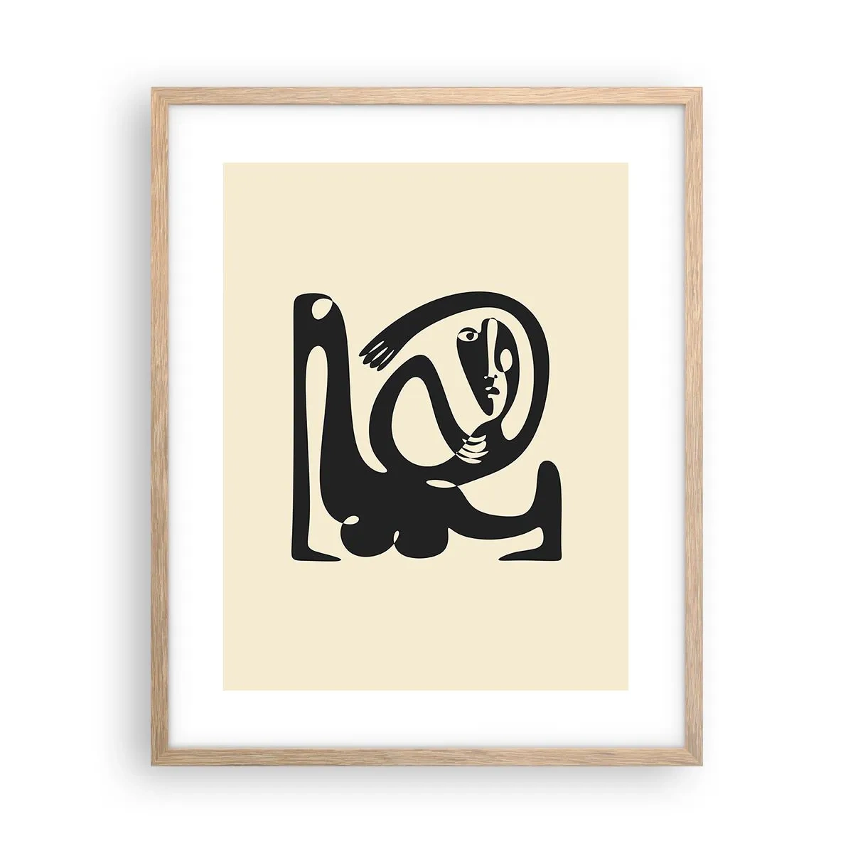 Poster în ramă de stejar deschis - Aproape Picasso - 40x50 cm