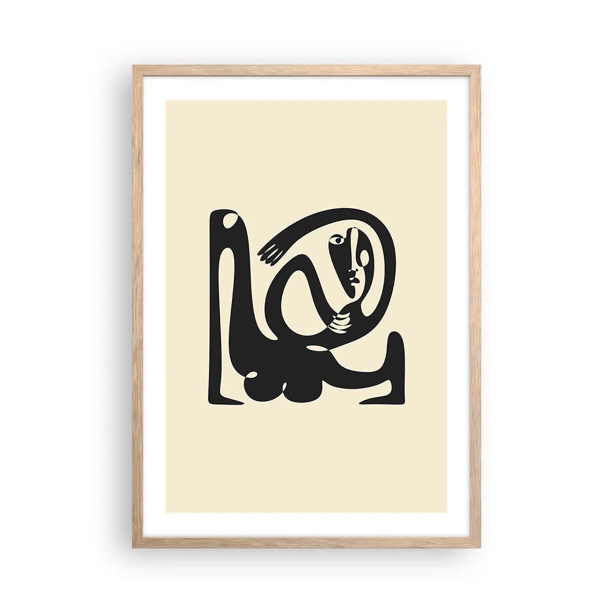 Poster în ramă de stejar deschis - Aproape Picasso - 50x70 cm