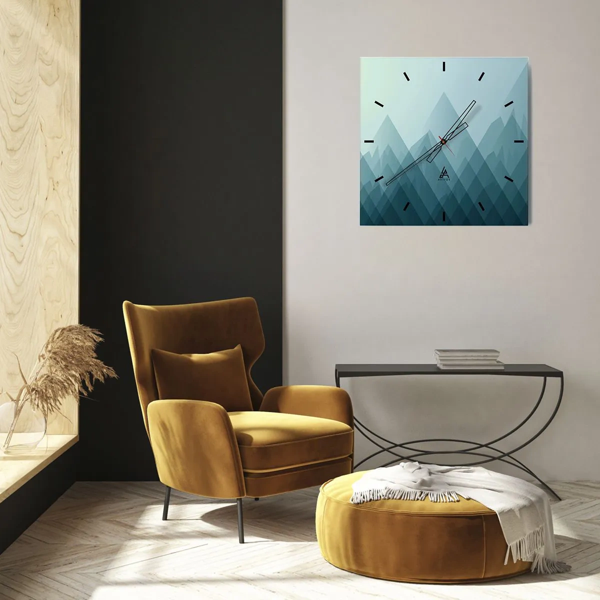 Ceas de perete - Ceas pe sticlă - Mare, mai mare, cea mai mare - 30x30 cm