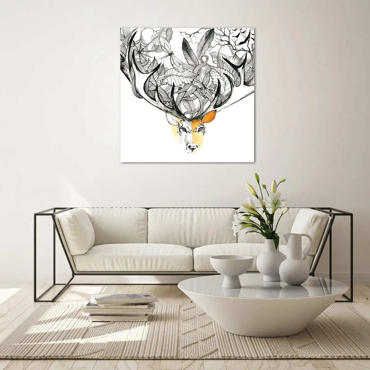 Tablou pe sticlă - Coarne de abundență - 70x70 cm