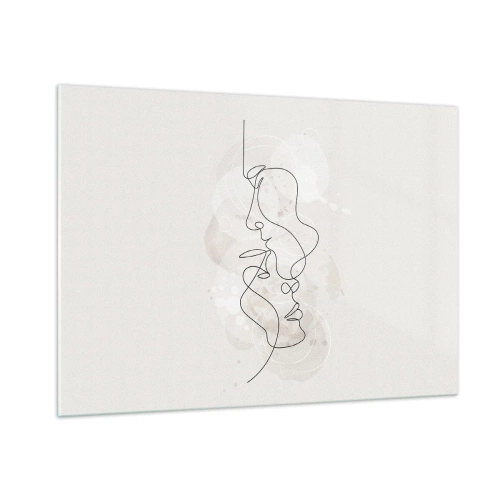 Tablou pe sticlă - Încurcați într-o îmbrățișare - 100x70 cm