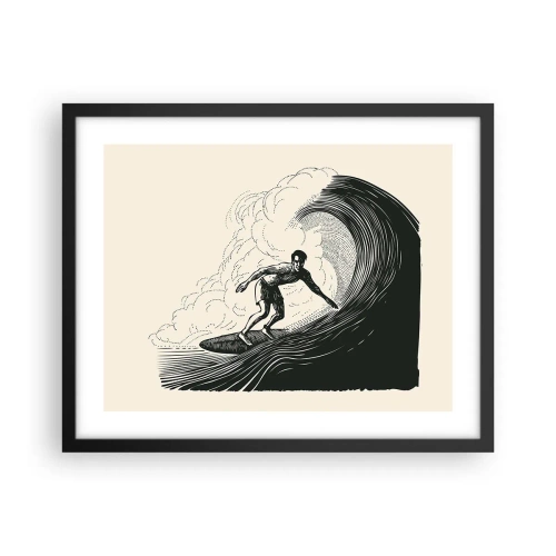 Poster în ramă neagră - Regele valului - 50x40 cm