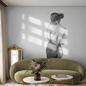 Tapet Premium Sand - Cu ea lumea dispare - Femeie, Corpul Femeii, Grafică - 100x70 cm
