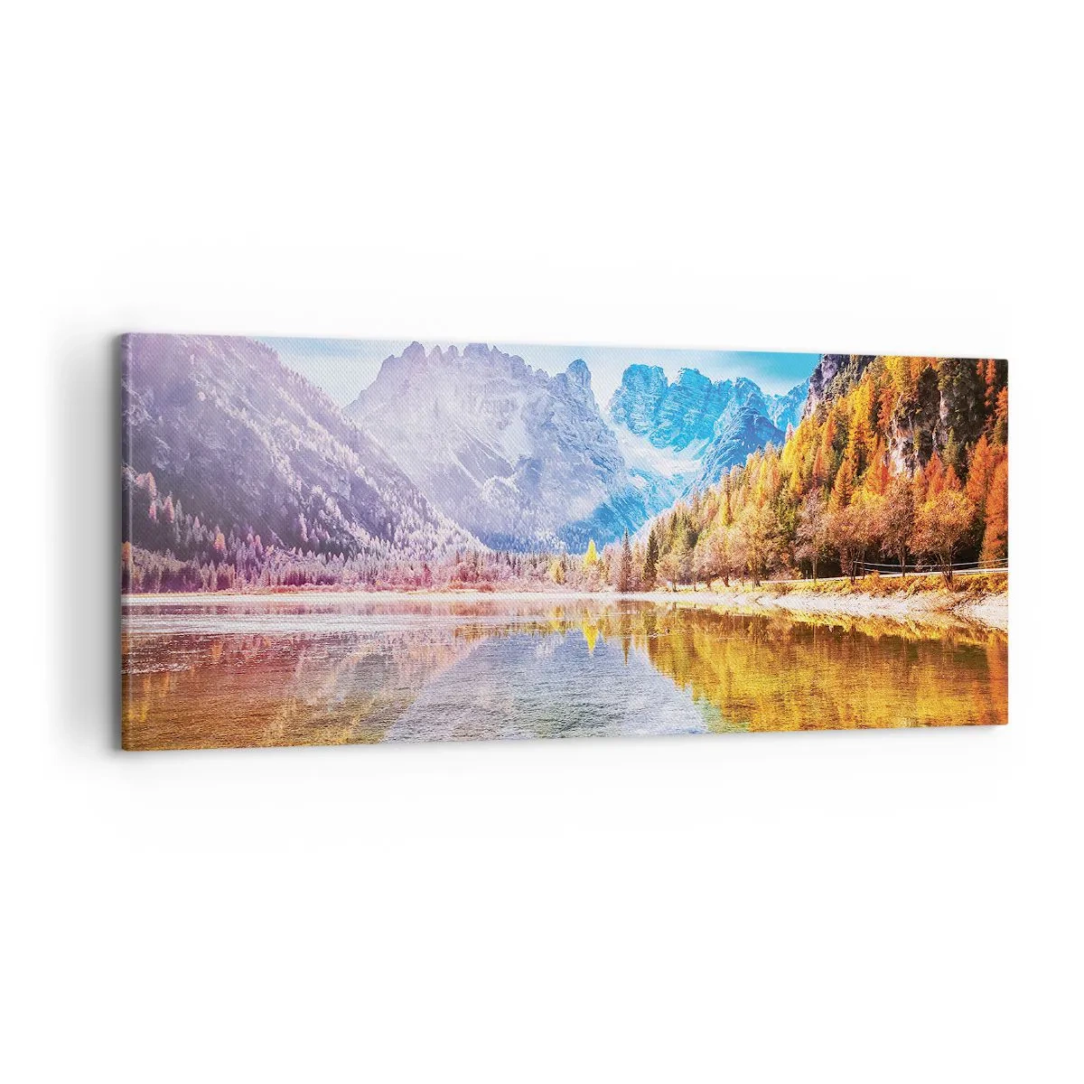 Tablou pe pânză - Iar în munți începe toamna - 100x40 cm