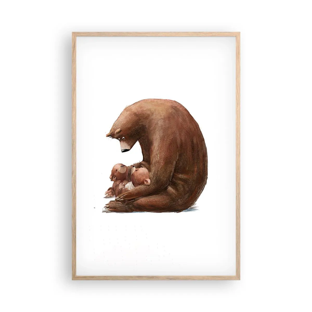 Poster în ramă de stejar deschis - Vise plăcute, copii - 61x91 cm