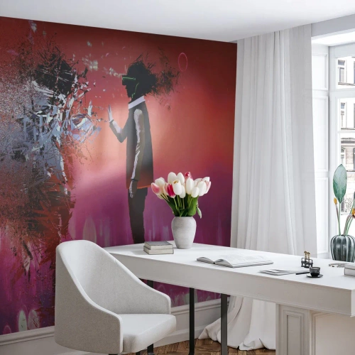 Tapet Premium Canvas - Este posibil să privești în interiorul tău? - Abstracția, Bucată, oameni - 200x140 cm