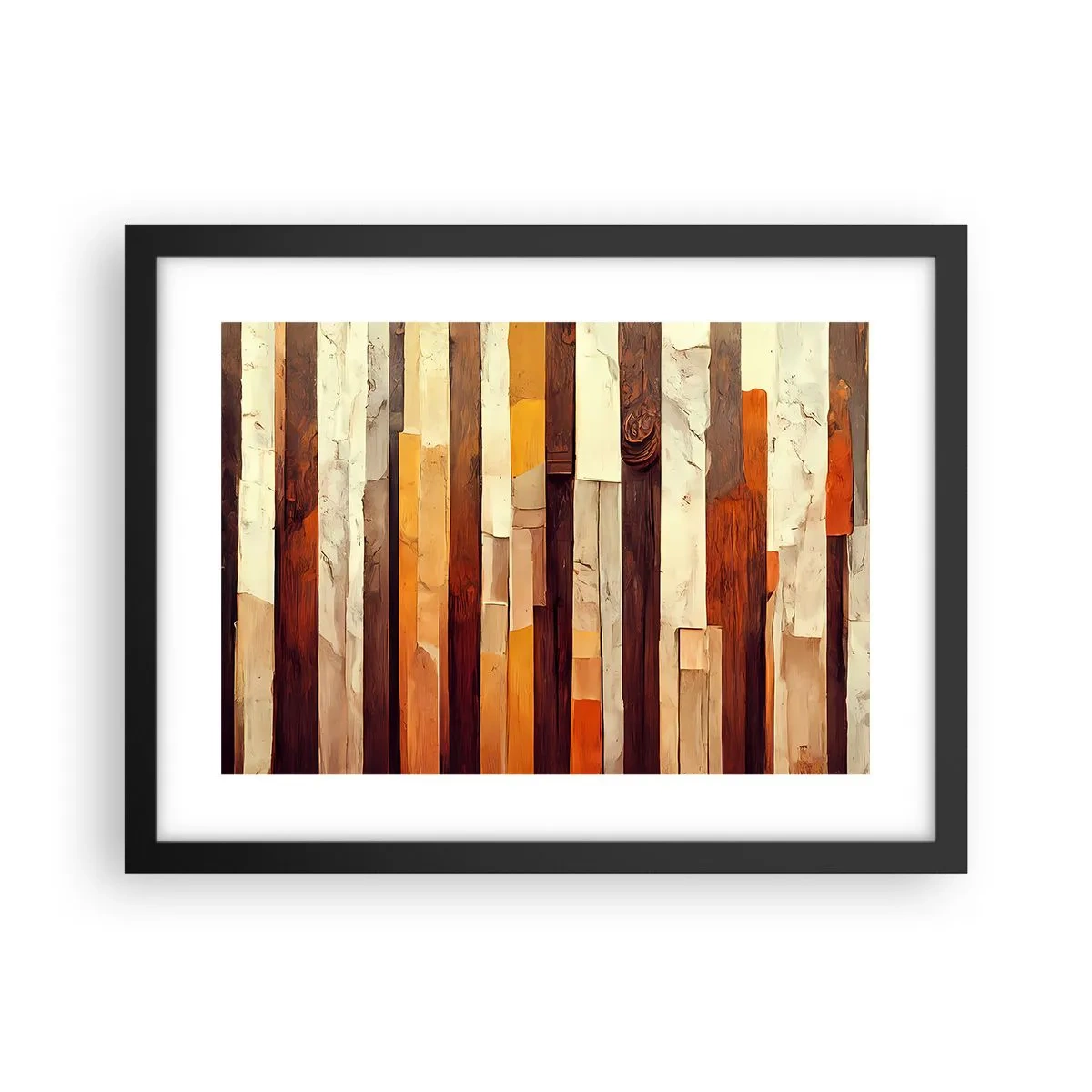 Poster în ramă neagră - Imnul copacilor din pădure - 40x30 cm