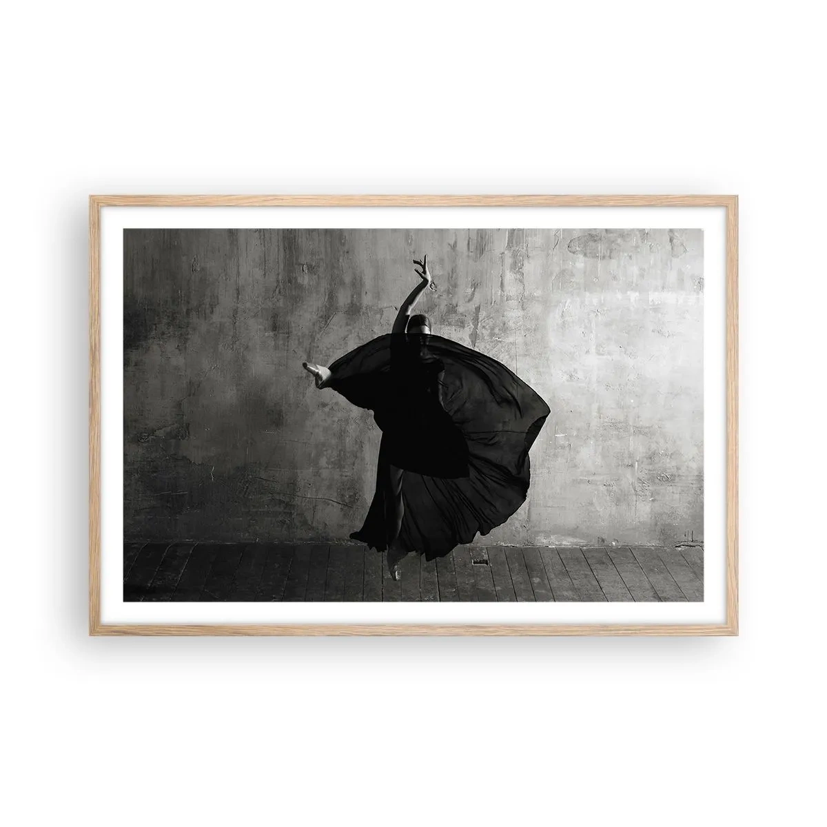 Poster în ramă de stejar deschis - Un pas pasional - 91x61 cm