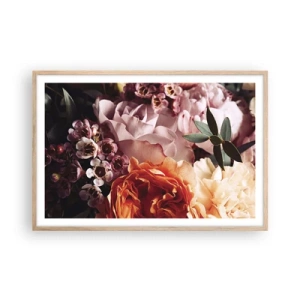 Poster în ramă de stejar deschis - Înghesuite în frumusețe - 91x61 cm