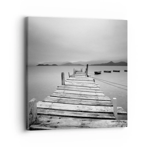 Tablou pe pânză - Dincolo de munți, dincolo de mări - 30x30 cm