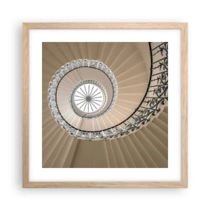 Poster în ramă de stejar deschis - În interiorul cochiliei - 40x40 cm