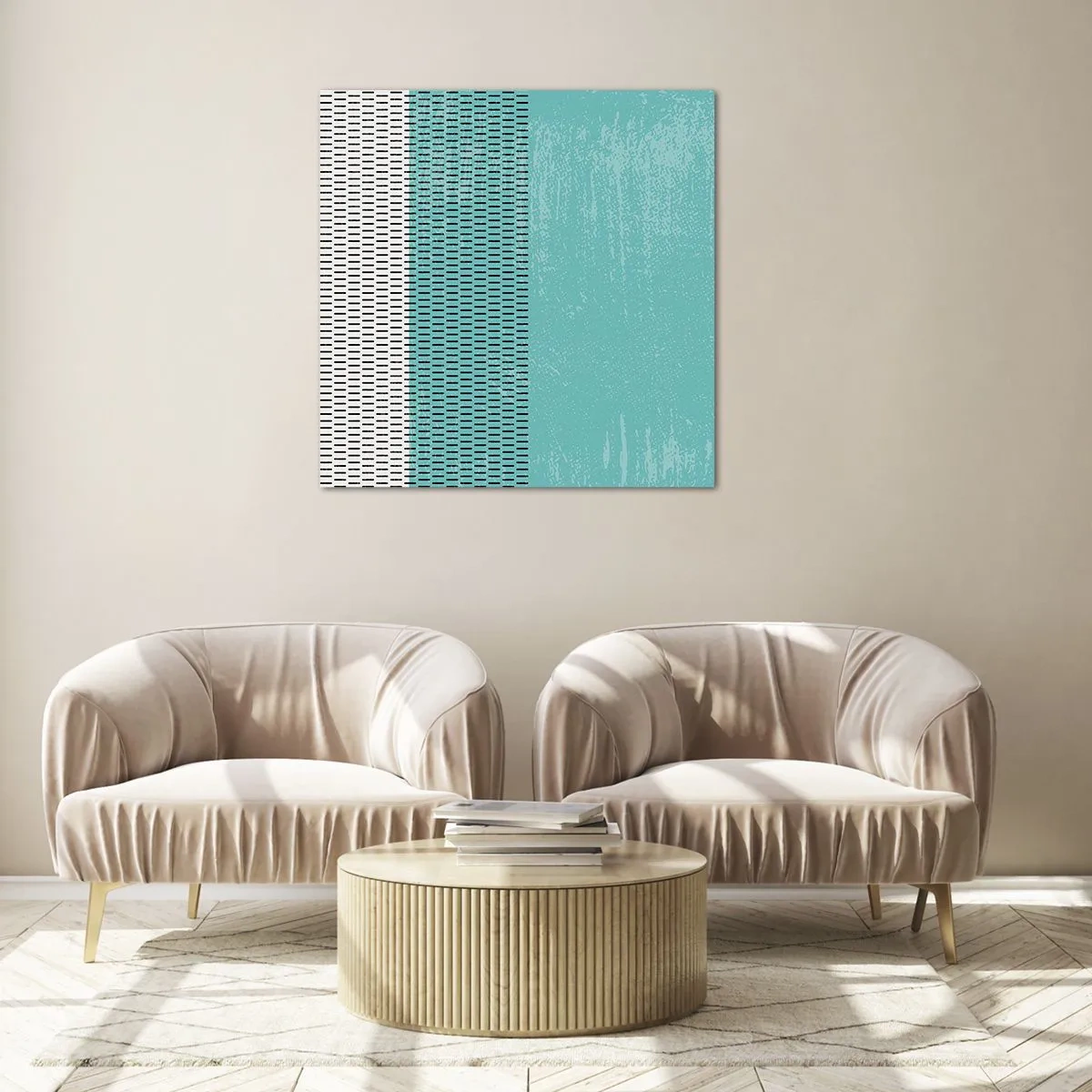 Tablou pe sticlă - Compoziție echilibrată - 30x30 cm