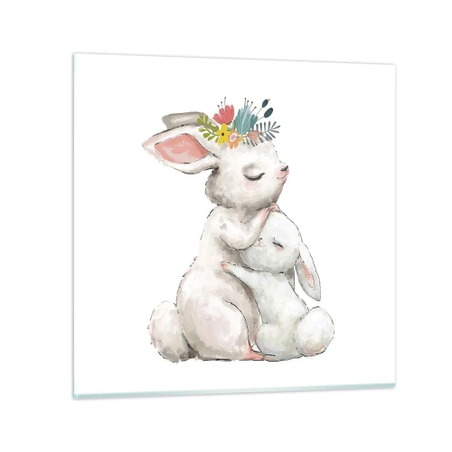 Tablou pe sticlă - Ca la mama - 30x30 cm