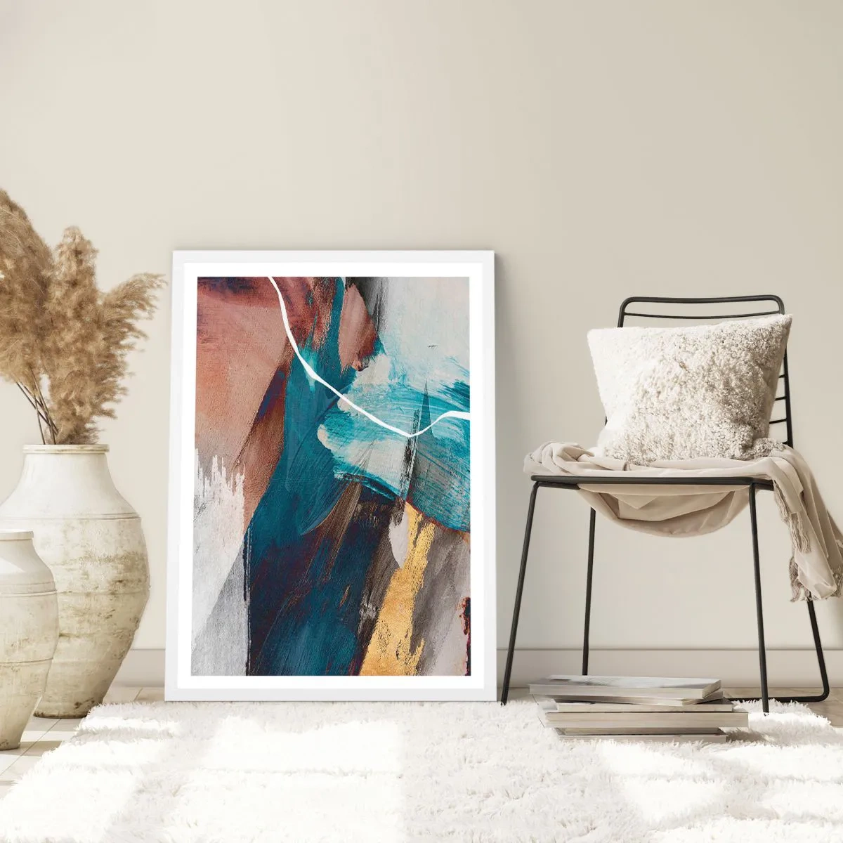 Poster în ramă albă - Cu fler și energie - 50x70 cm