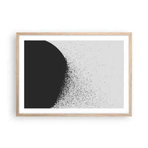 Poster în ramă de stejar deschis - Mișcarea particulelor - 70x50 cm