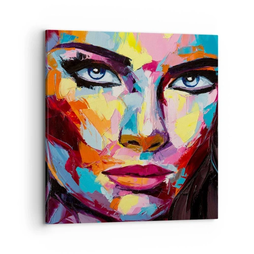 Tablou pe pânză - Un suflet plin de culoare - 70x70 cm