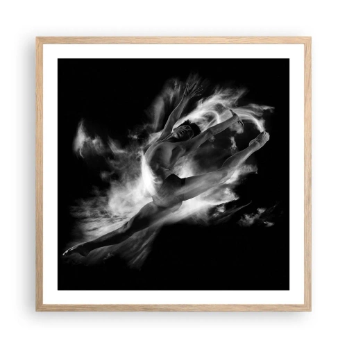 Poster în ramă de stejar deschis - Oprit în zbor - 60x60 cm