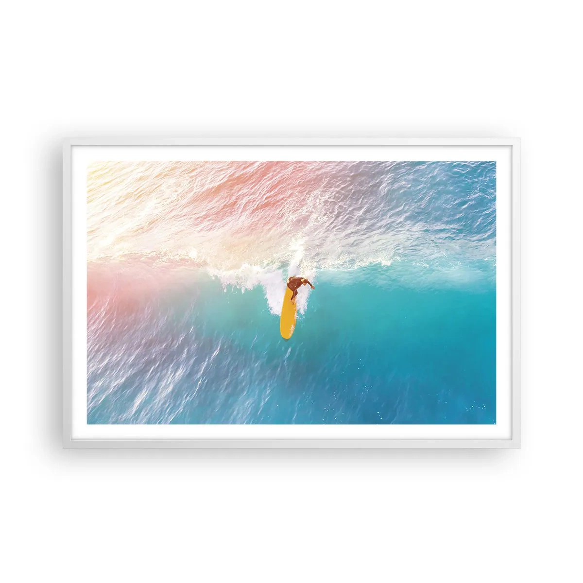 Poster în ramă albă - Călărețul oceanului - 91x61 cm