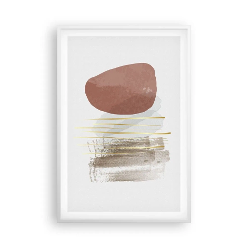 Poster în ramă albă - Colonadă abstractă - 61x91 cm
