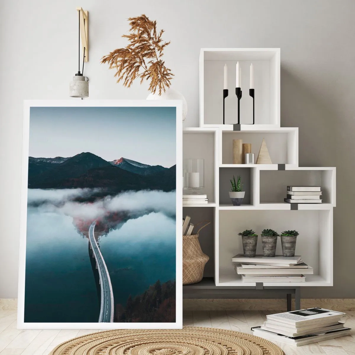 Poster - Peste o apă netedă ca o oglindă - 30x40 cm