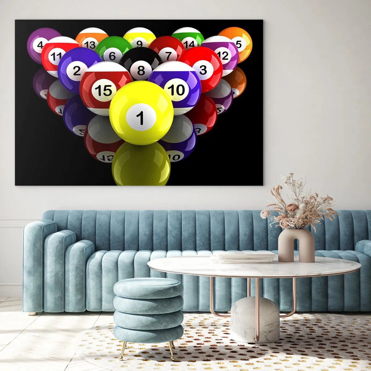 Tablou pe sticlă - Diferite culori de joc - 100x70 cm