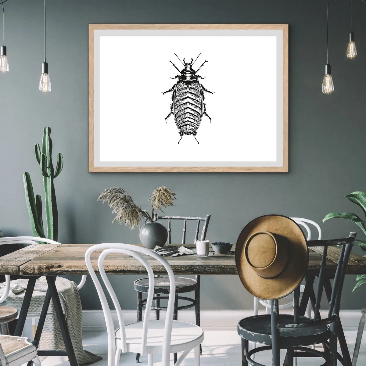 Poster în ramă de stejar deschis - Ce specimen! - 40x30 cm