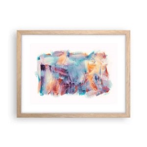 Poster în ramă de stejar deschis - O dezordine colorată - 40x30 cm