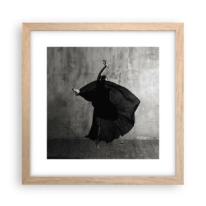 Poster în ramă de stejar deschis - Un pas pasional - 30x30 cm