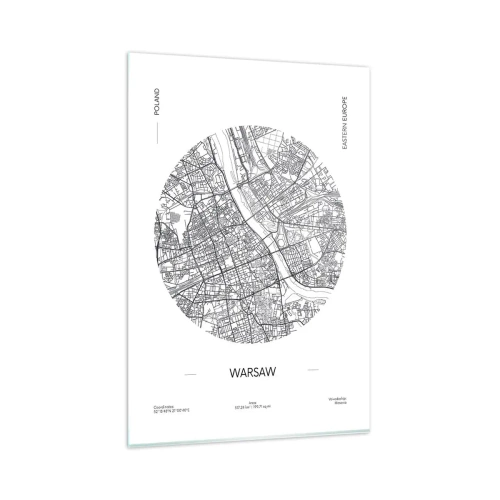 Tablou pe sticlă - Anatomia Varșoviei - 80x120 cm