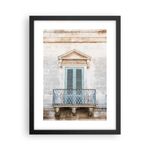 Poster în ramă neagră - Farmecul unic italian - 30x40 cm