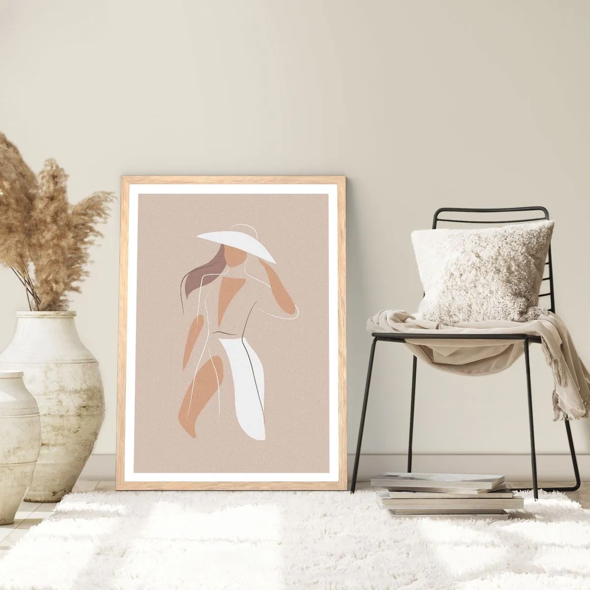 Poster în ramă de stejar deschis - Moda este distractivă - 40x50 cm