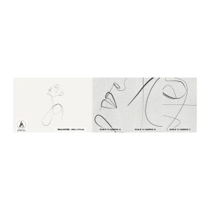 Mostră tapet Premium Canvas - Încâlcită în vise - Femeie, Grafică, Bucată - 100x30 cm