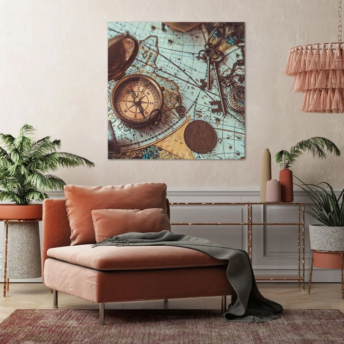 Tablou pe pânză - Pentru aventurierul din tine - 40x40 cm